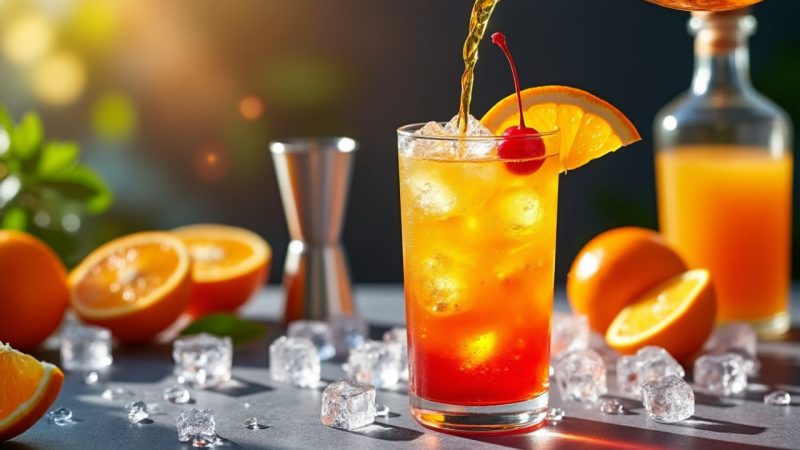 Recette cocktail tequila sunrise : les étapes pour réussir ce classique coloré