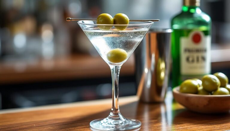 découvrez comment préparer un dry martini classique avec des olives, étape par étape, pour maîtriser cette recette iconique comme un professionnel.