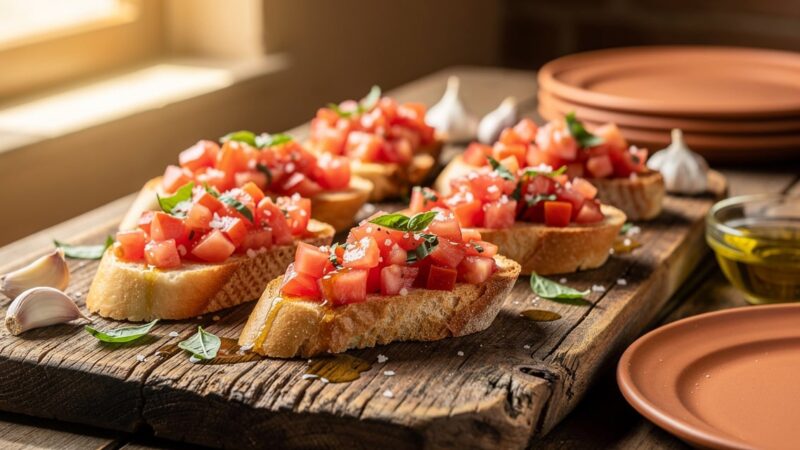 Bruschetta tomate ail : la recette qui lance l&rsquo;apéro estival