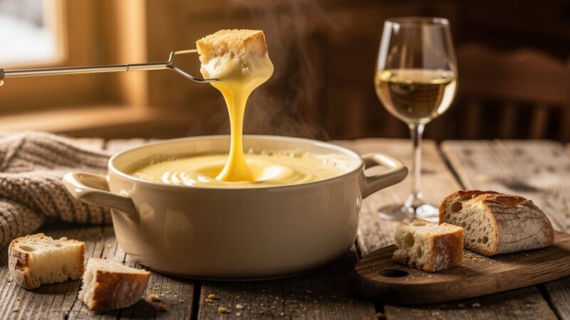 Fondue savoyarde : la recette authentique et les accords avec les vins de Savoie