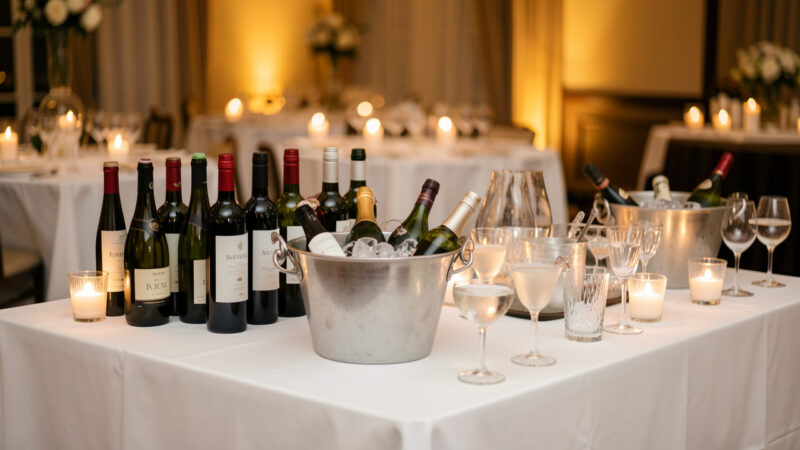 Organisation boissons mariage : organiser un service fluide du vin au cocktail